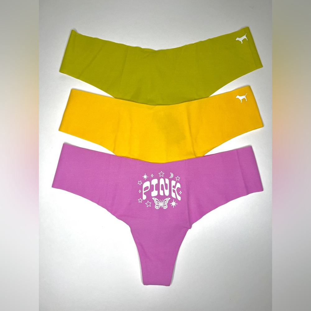 NEW Victoria’s Secret PINK Invisible Cotton Thong Underwear set
